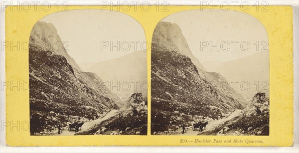 Honister Pass and Slate Quarries; British; about 1860; Albumen silver print