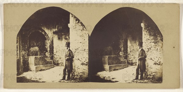 Baptismal Font. Castle of Cashel., Chapel., British; about 1860; Albumen silver print