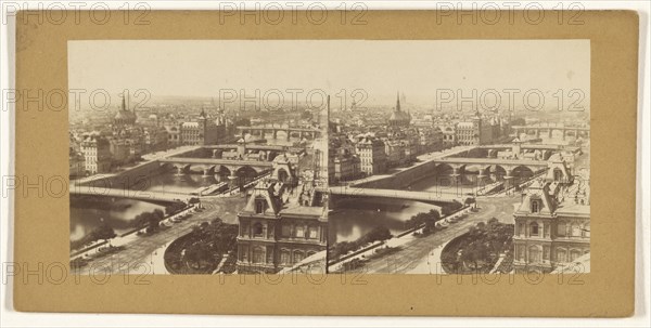 Panorama of Paris, France; French; 1860s; Albumen silver print