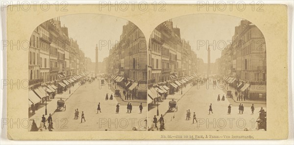 Rue de la Paix, a Paris. - Vue Instantanee; French; 1860s; Albumen silver print