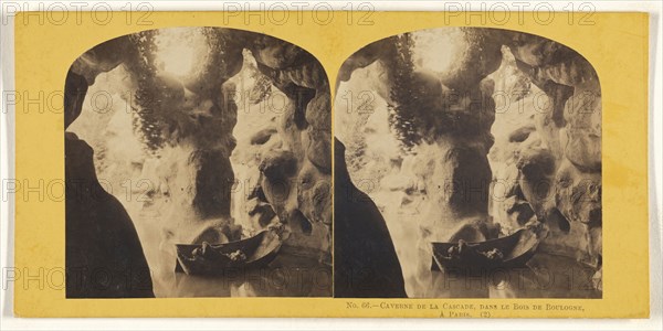 Caverne de la Cascade, dans Le Bois de Boulogne, a Paris; French; 1860s; Albumen silver print
