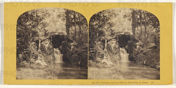 Cascade dans Le Bois de Boulogne, a Paris; French; 1860s; Albumen silver print