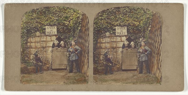 Enfants; French; about 1865; Hand-colored Albumen silver print