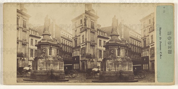 Rouen. Statue de Jeanne d'Arc; French; about 1865; Albumen silver print