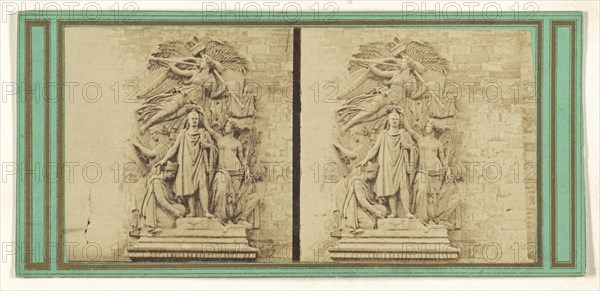 Bas-relief de l'arc de l'etoile; French; about 1865; Albumen silver print