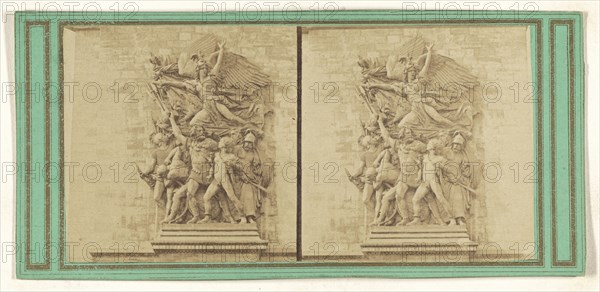 Le chant du Depart. Arc de l'Etoile; French; about 1865; Albumen silver print