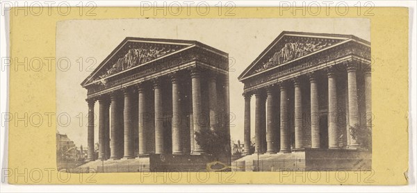 View of a French building with Greek or Roman style architecture; French; about 1865; Albumen silver print