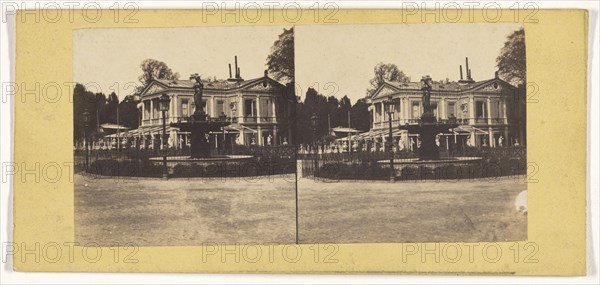 View of Fontainebleu?; French; about 1865; Albumen silver print