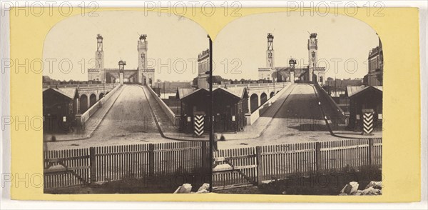 Le pont neuf a Cologne; French; about 1865; Albumen silver print