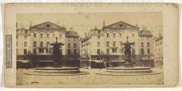 Lyon. Place des Celestins; French; about 1865; Albumen silver print