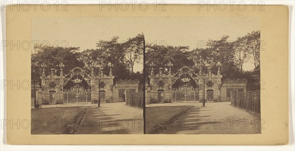 Chateau des Fleurs, entree, French; about 1860; Albumen silver print