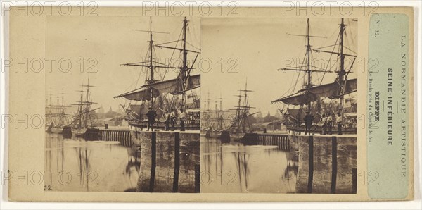 La Normandie Artistique. Seine-Inferieure. Dieppe. Le Bassin pres du Chemin de fer; French; about 1860; Albumen silver print