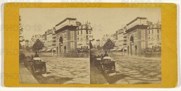 Boulevard St. Martin; French; about 1865; Albumen silver print