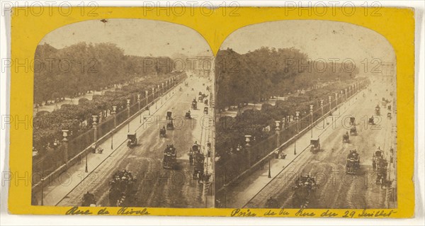 Vue Instantanee de Paris. Rue de Rivoli, Prise de la Rue du 29 Juillet; French; about 1865; Albumen silver print