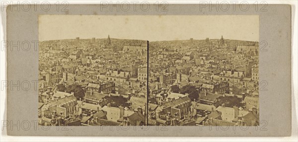 Panorama of city, possibly German; German; about 1870; Albumen silver print