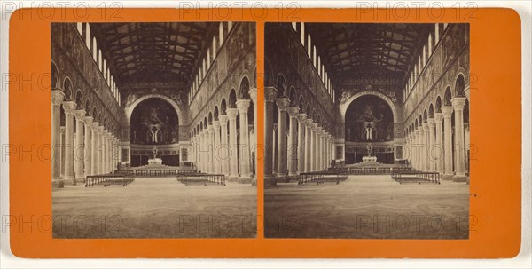 Munchen, Germany, Inneres der St. Bonifaz-Kirche; German; about 1870; Albumen silver print