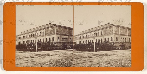 Munchen, Germany, Die neue Pyankothek; German; about 1870; Albumen silver print