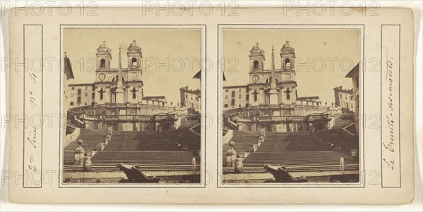 La Trinite-des-monts; Italian; about 1860; Albumen silver print