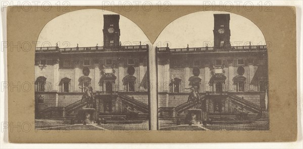 Monte Cavallo, Rome; Italian; about 1860; Collotype