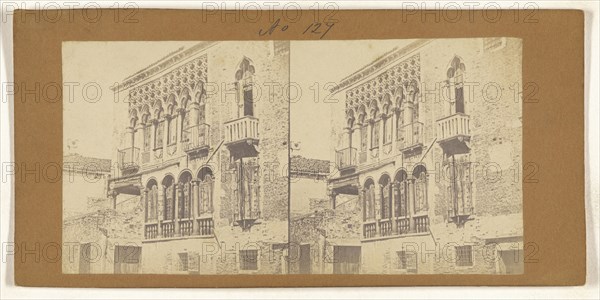 Maison le Trahir, ?, du Turo, Venice; Italian; about 1858; Salted paper print