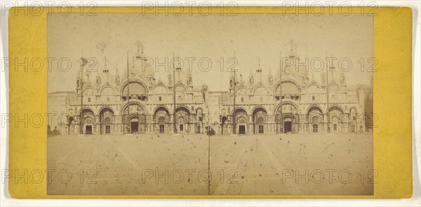 Chiesa di S. Marco, Venezia; Italian; about 1865; Albumen silver print