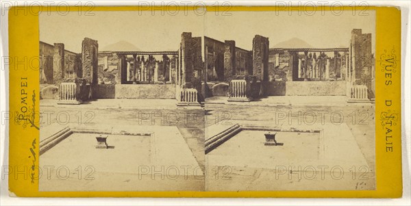 Pompei,maison faun; Italian; about 1860; Albumen silver print