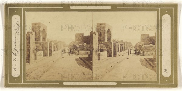 Rue de la fortune, Pompei; Italian; about 1865; Albumen silver print