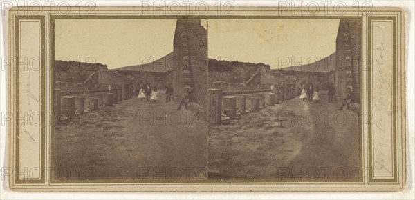 Pompei. Foro triangolare; Italian; about 1858; Salted paper print
