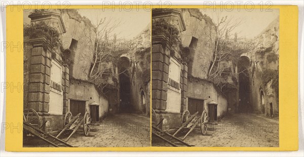 Entree du Tunnel de Pozzuoli, Naples, Italian; about 1860; Albumen silver print