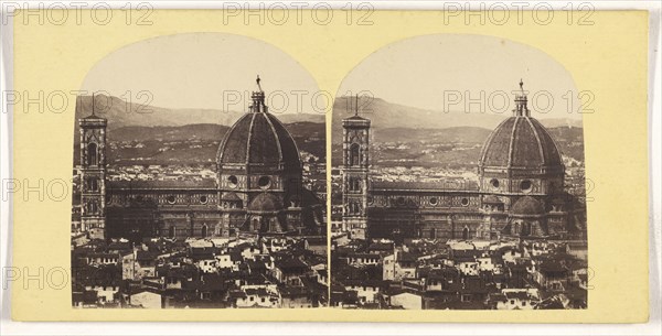 Panorama of Florence; Italian; about 1865; Albumen silver print