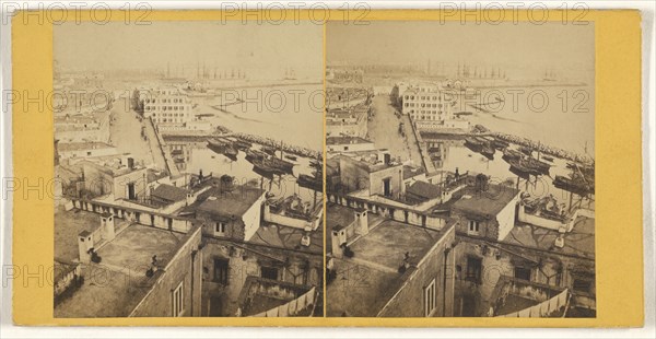 Vue prise du Fort de l'Oeuf, Naples, Italian; about 1865; Albumen silver print