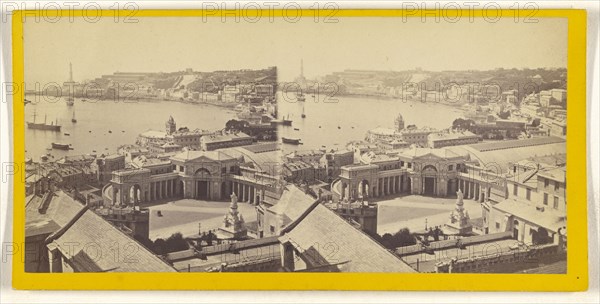 Panorama de Genova; Italian; about 1865; Albumen silver print