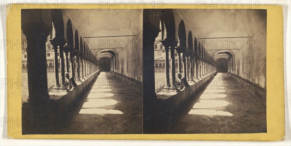 Mont-Real, Sicile, Interieur du Cloitre du Conveus des Benedictins; Italian; about 1865; Albumen silver print