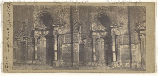 Portes de Sainte Marie des Graces a Milan; Italian; about 1865; Albumen silver print