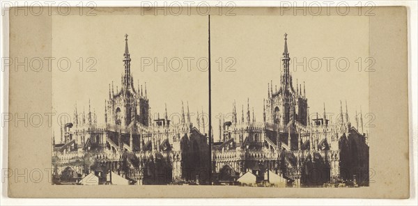 Il Duomo, Milan; Italian; about 1865; Albumen silver print
