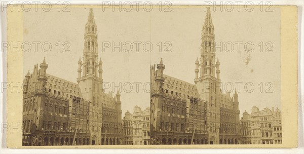 Bruxelles, Belgique, Hotel de Ville; about 1865; Albumen silver print