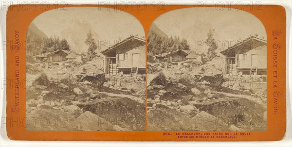 Le Wellhorn, Vue Prise Sur la Route Entre Meiringen et Rosenlaui; about 1865; Albumen silver print