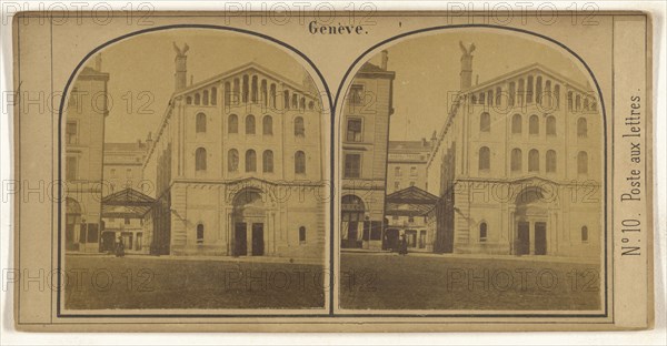 Geneve. Poste aux lettres; about 1865; Albumen silver print, Switzerland