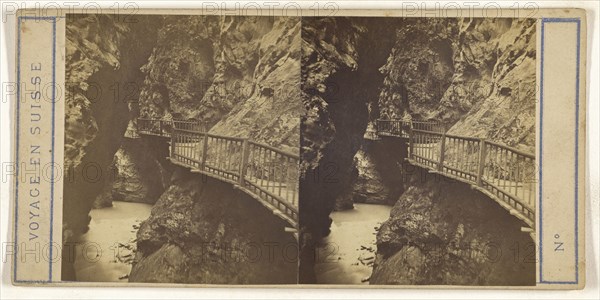 Gorge du trient Apres l'Eglise; about 1865; Albumen silver print, Switzerland