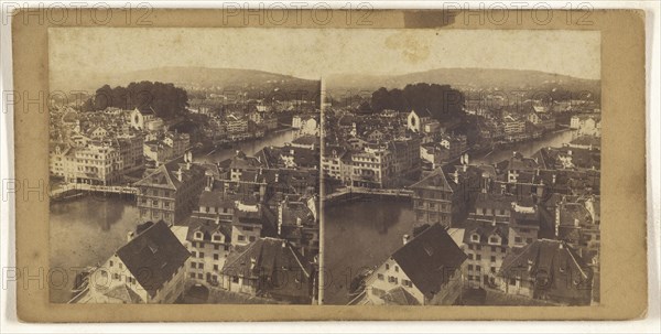 Panorama de Zurich; about 1865; Albumen silver print, Switzerland