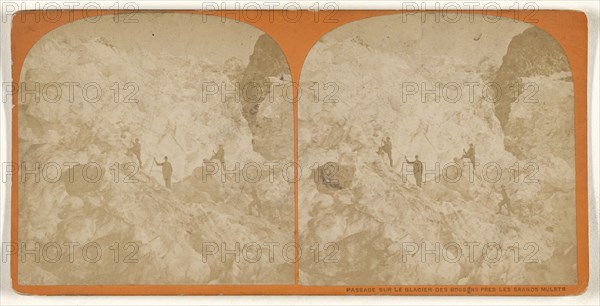 Passage sur le Glacier des Bossons pres Les Grands Mulets; about 1865; Albumen silver print, Switzerland