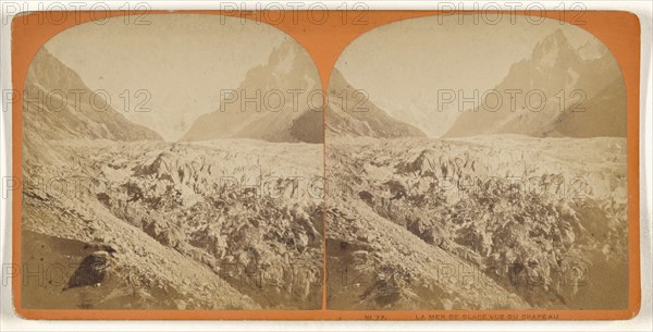 La Mer de Glace Vue du Chapeau; about 1865; Albumen silver print, Switzerland
