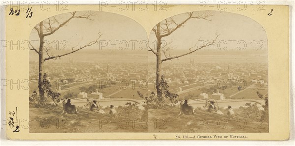 A General View of Montreal, From Mount Royal; Canadian; about 1863; Albumen silver print