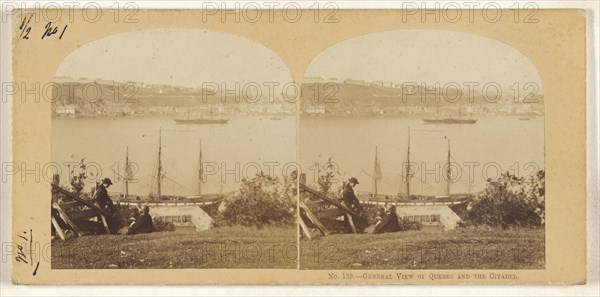 General View of Quebec, and the Citadel, From Point Levi; Canadian; about 1863; Albumen silver print