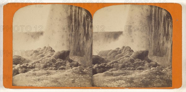 A View from the foot of Horse Shoe Fall, Canada; Canadian; about 1865; Albumen silver print