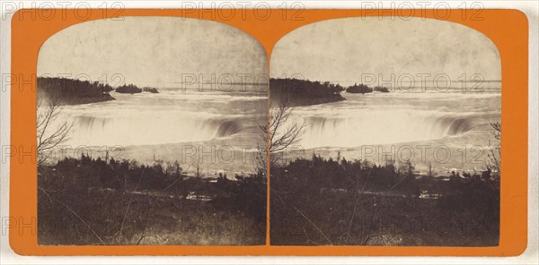 Horse Shoe fall near the Burning Springs; Canadian; about 1870; Albumen silver print