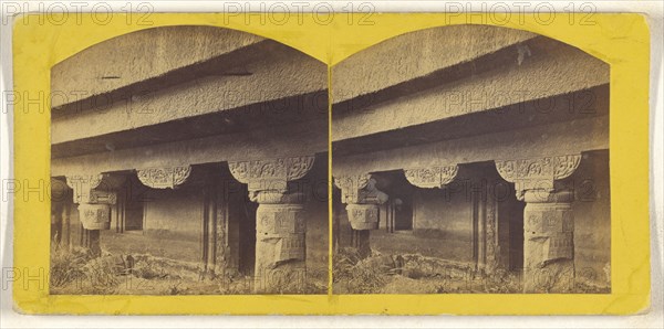 Cave No. 24. Entrance. Adjanta; about 1870; Albumen silver print