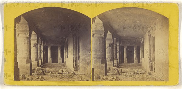 Cave No. 23, Entrance, Adjanta; about 1870; Albumen silver print