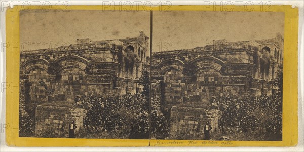 Jerusalem - The Golden Gate; about 1860; Albumen silver print