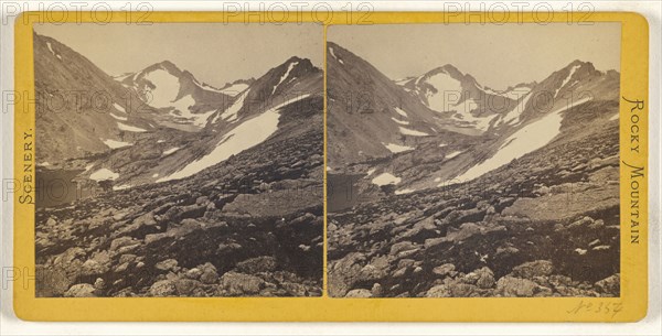 Head waters of the three Boulders, Boulder County, Ward District, Col; American; about 1871; Albumen silver print